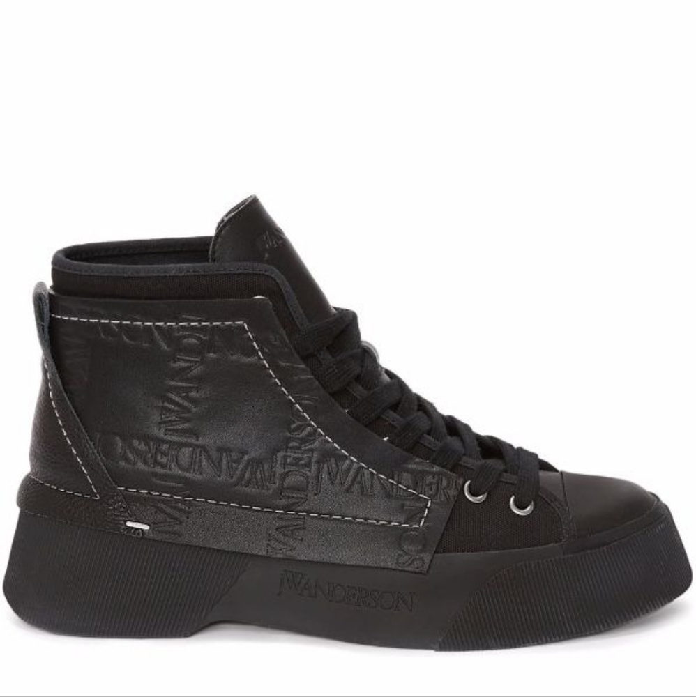 JW ANDERSON Embossed Black Sneakers